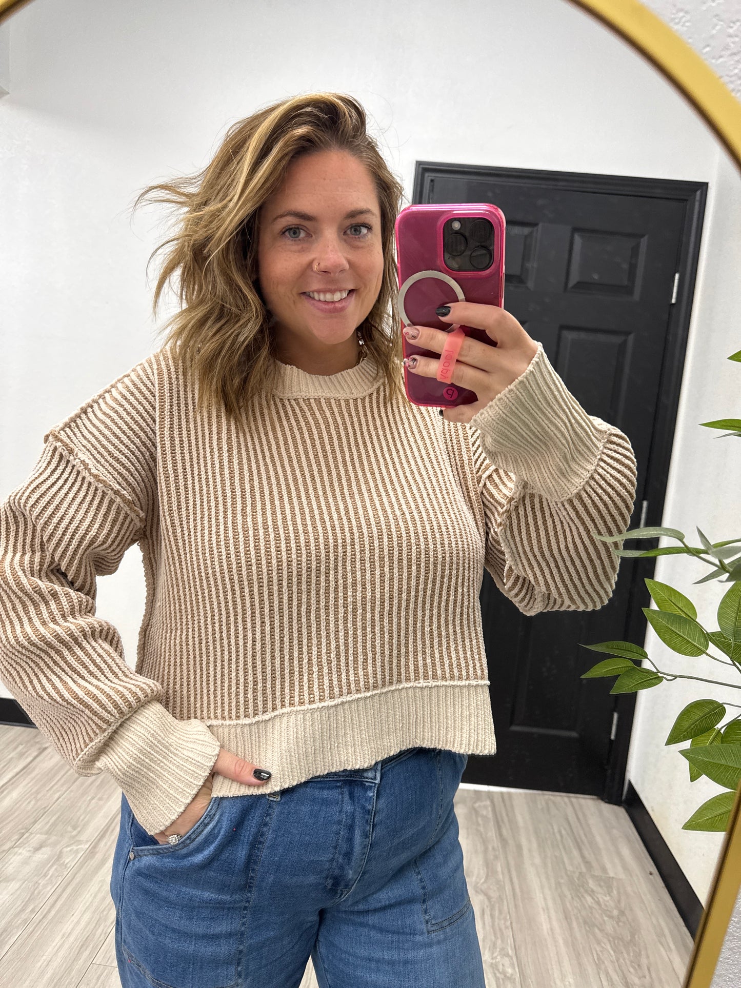 Two Toned Cozy Top