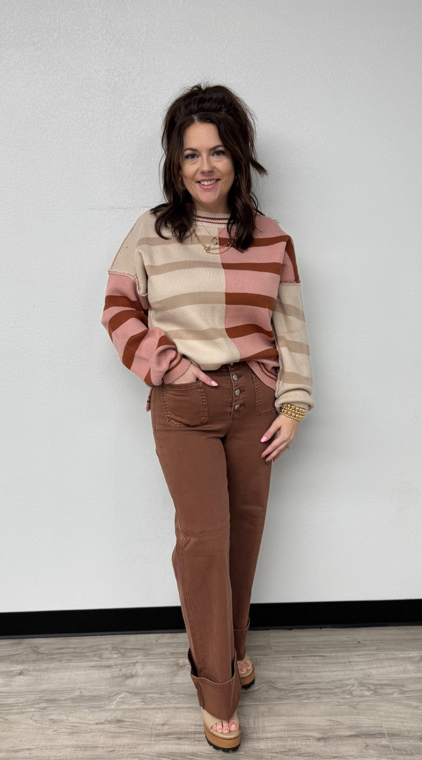 Espresso Cuffed Jeans