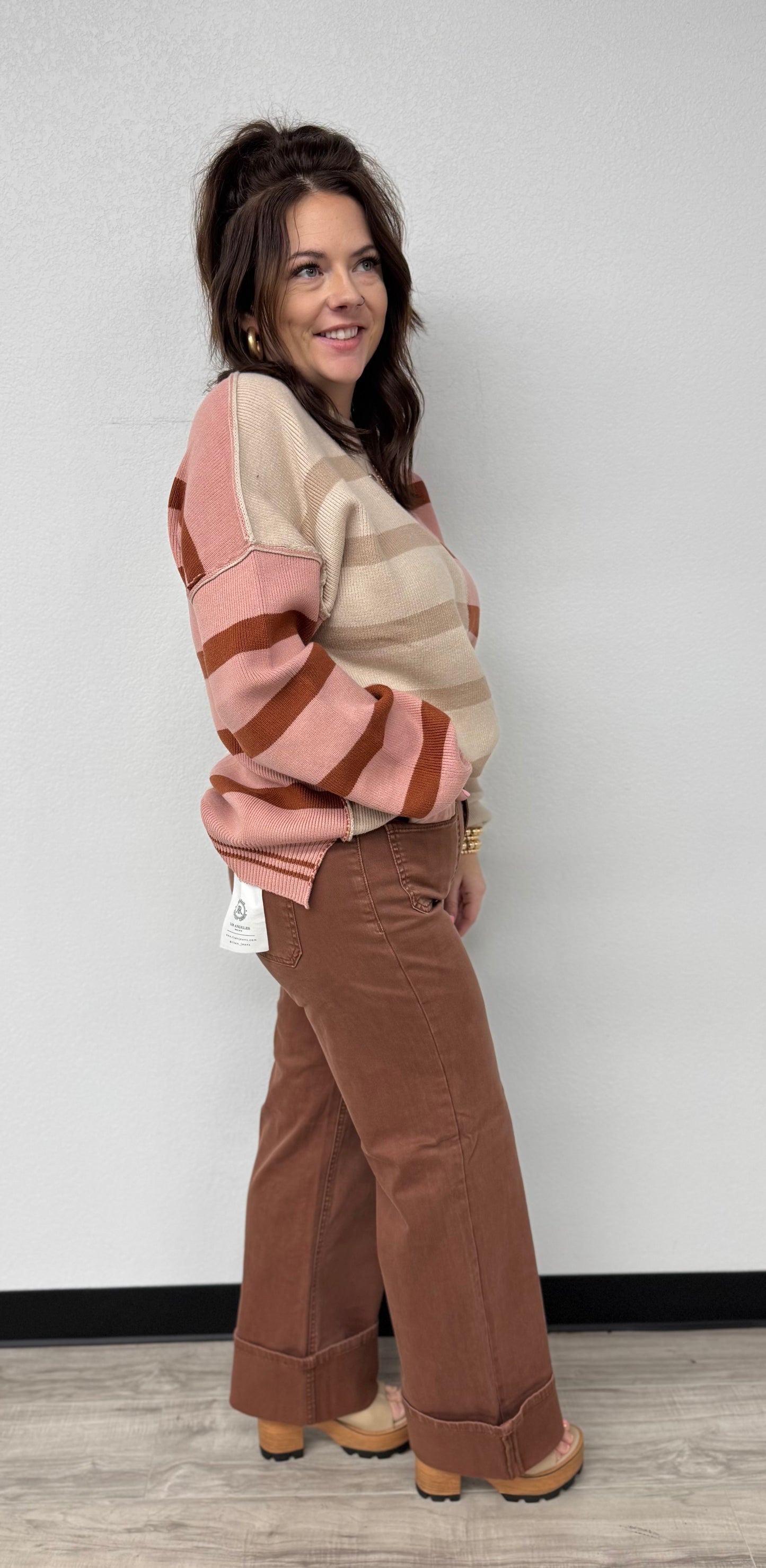 Espresso Cuffed Jeans
