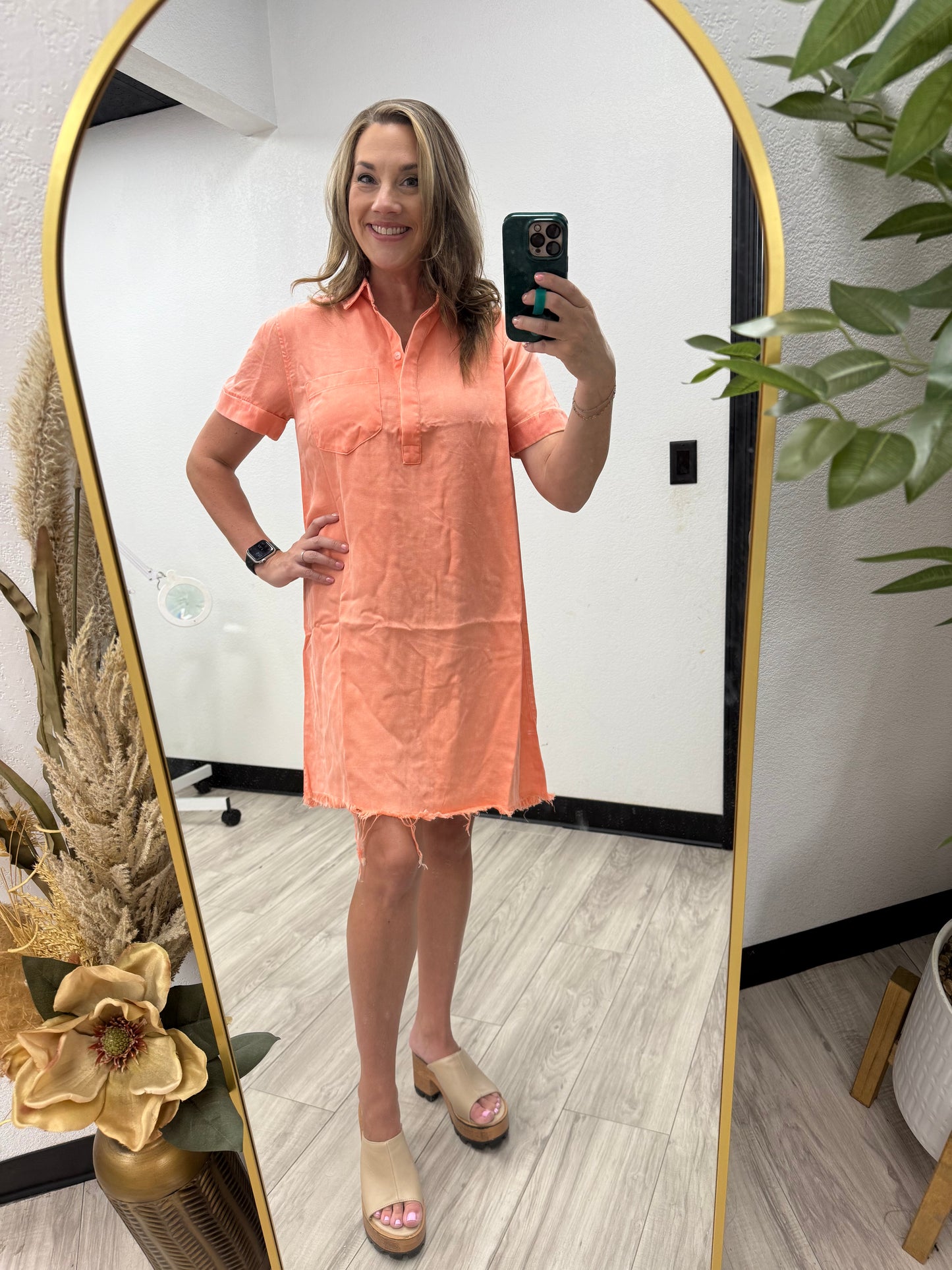 Tencel Washed Shirt Dress