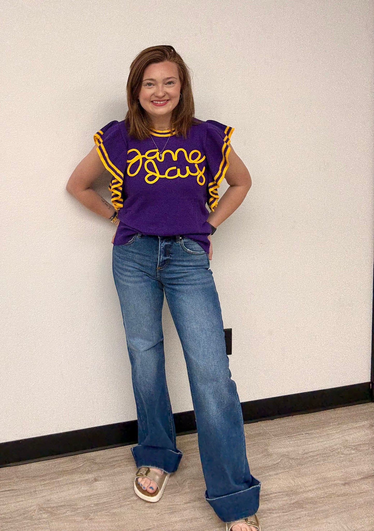 Game Day Ruffle Top