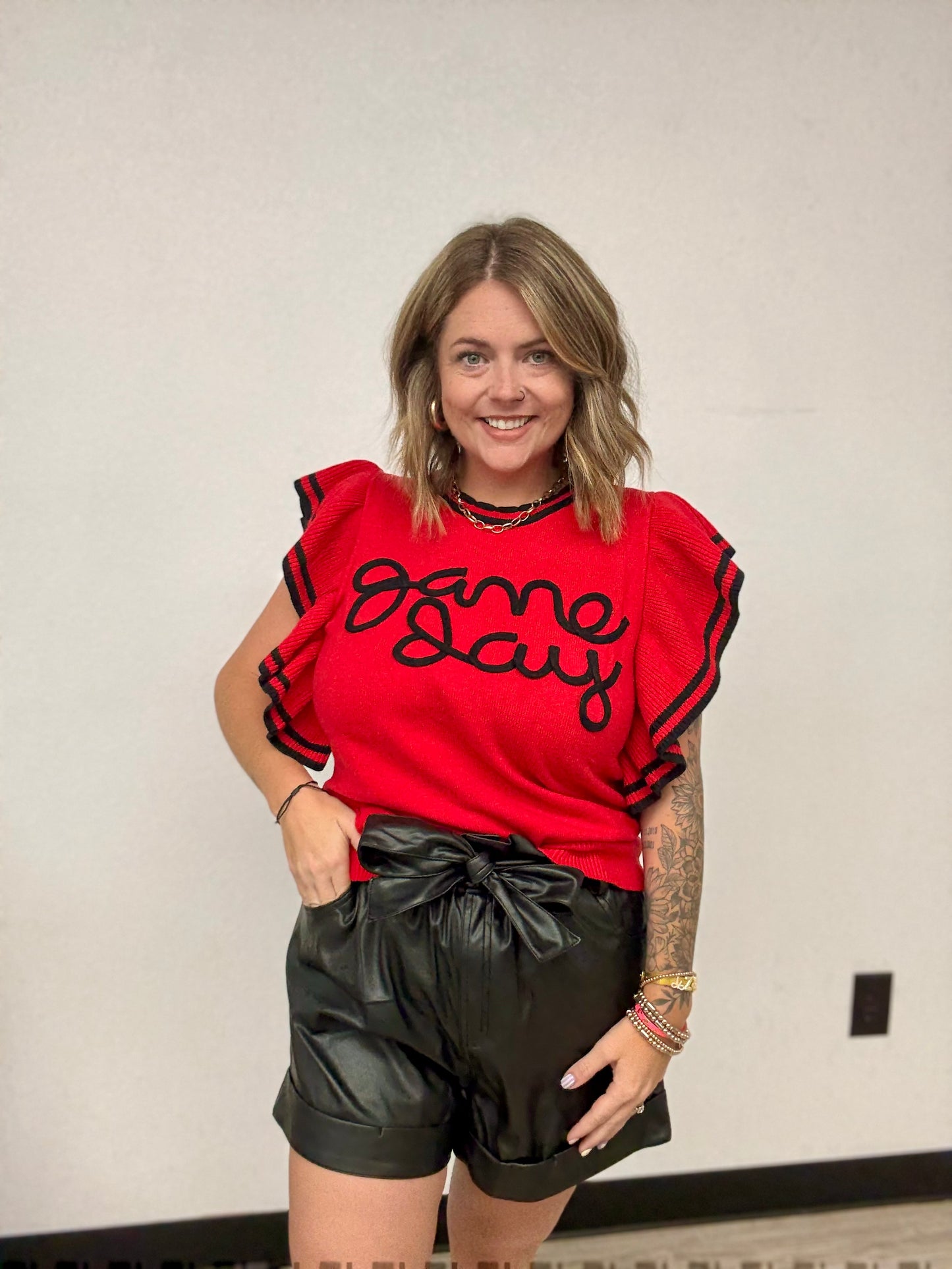 Game Day Ruffle Top