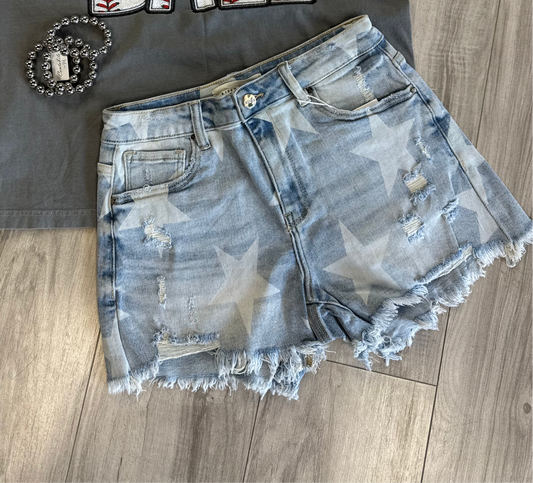 Star Denim Shorts