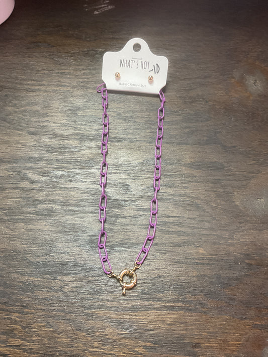 Purple Chain Necklace