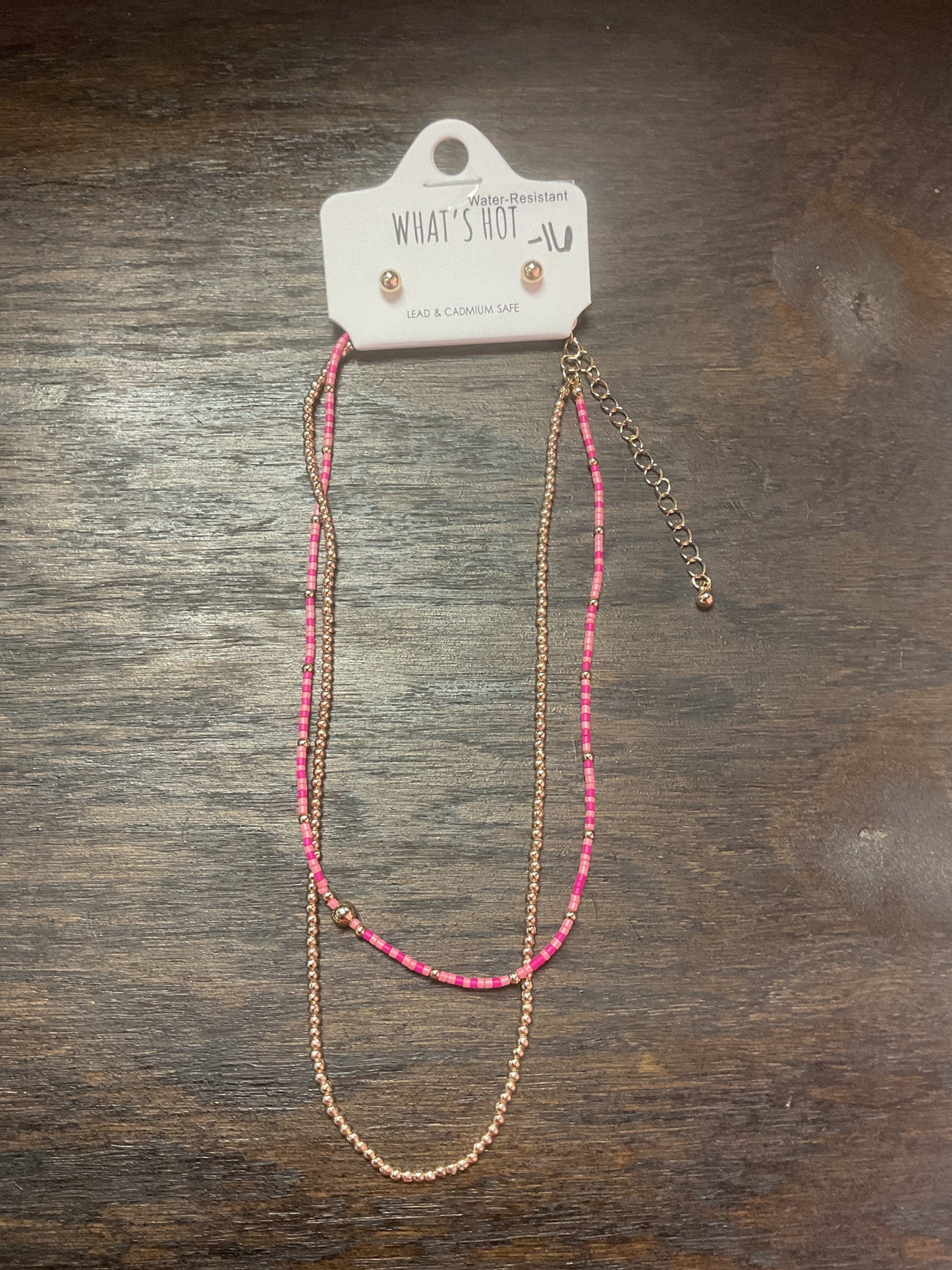 Pink Beaded Necklace