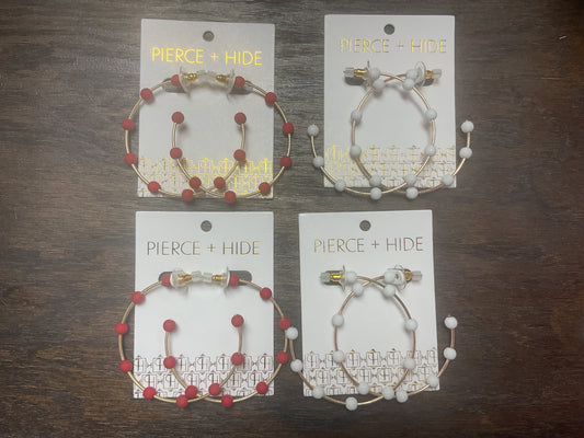 Gold Bead Hoop Earrings