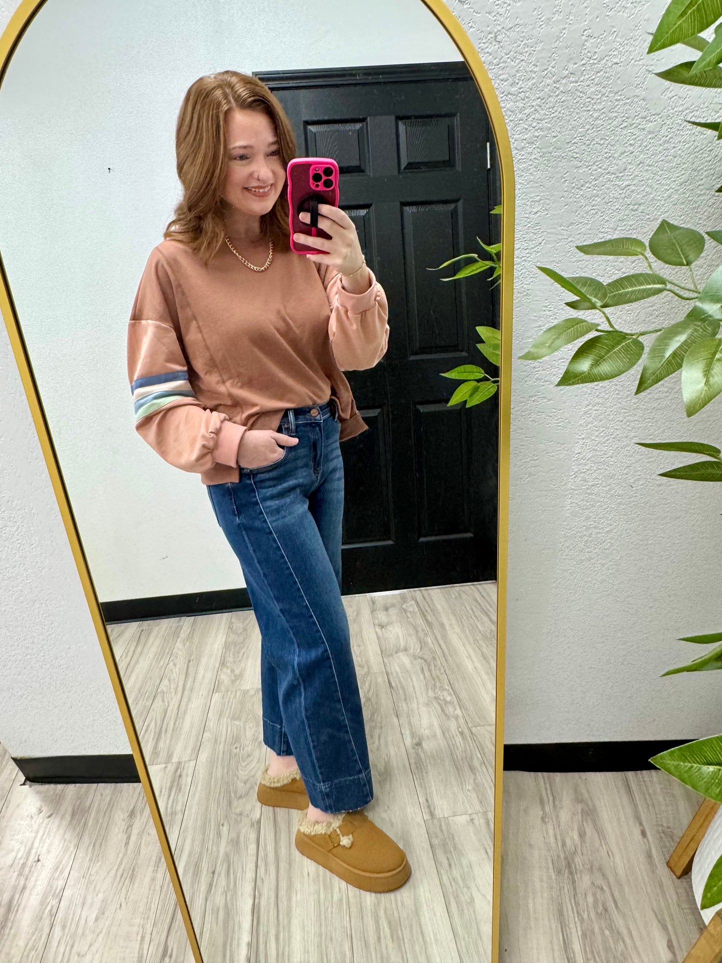 Dark Washed Barrel Jeans