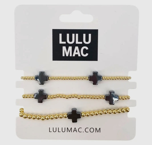 Lulu Mac Cross Bracelet Stack