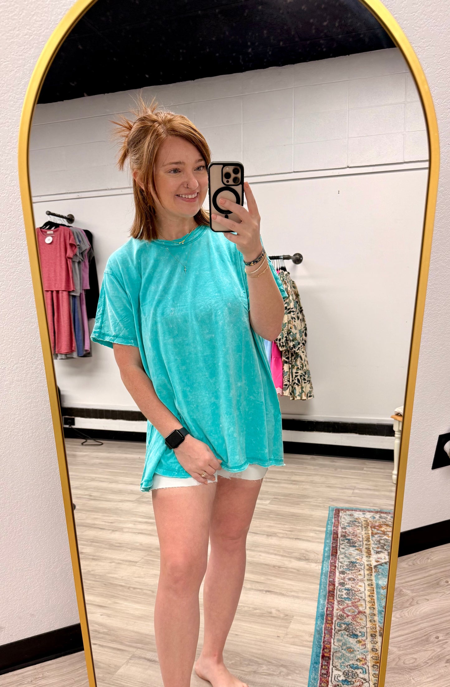 Oversized Crinkle Washed Top