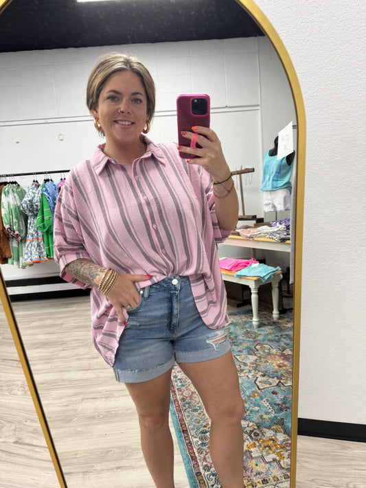 Oversized Button Down Top