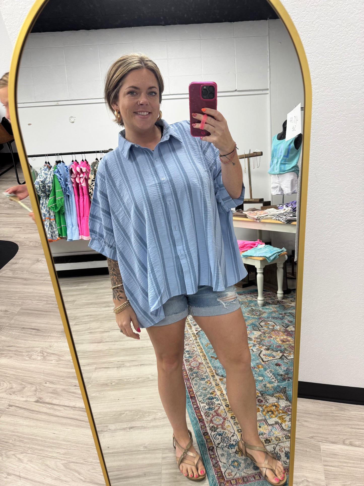 Oversized Button Down Top