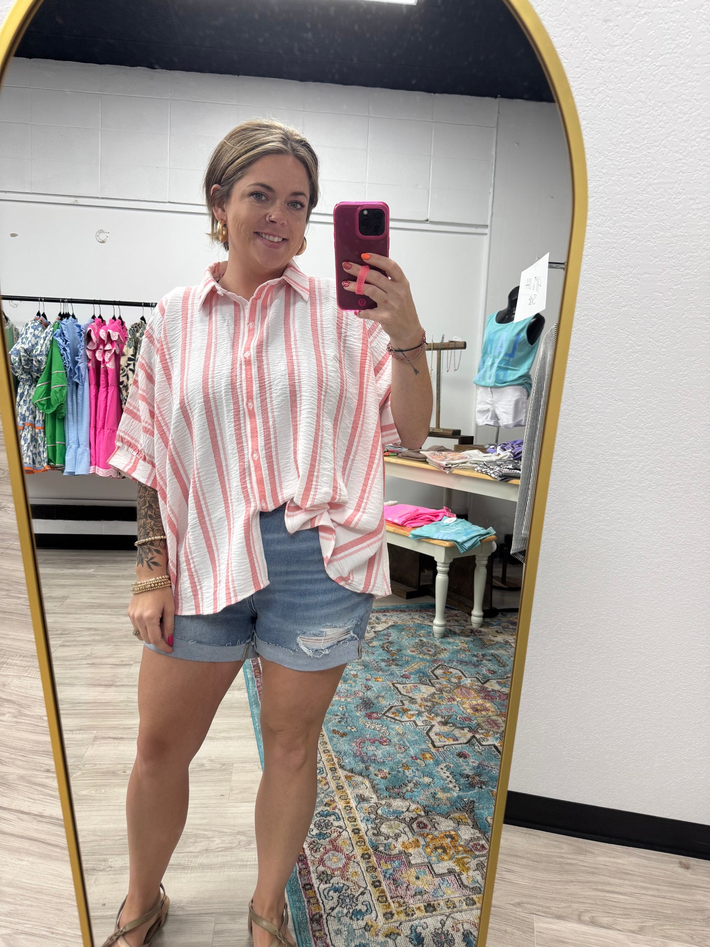 Oversized Button Down Top