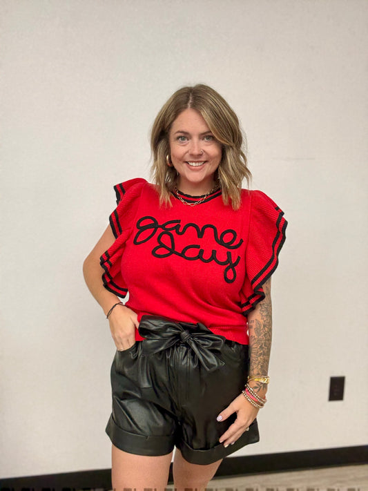 Game Day Ruffle Top