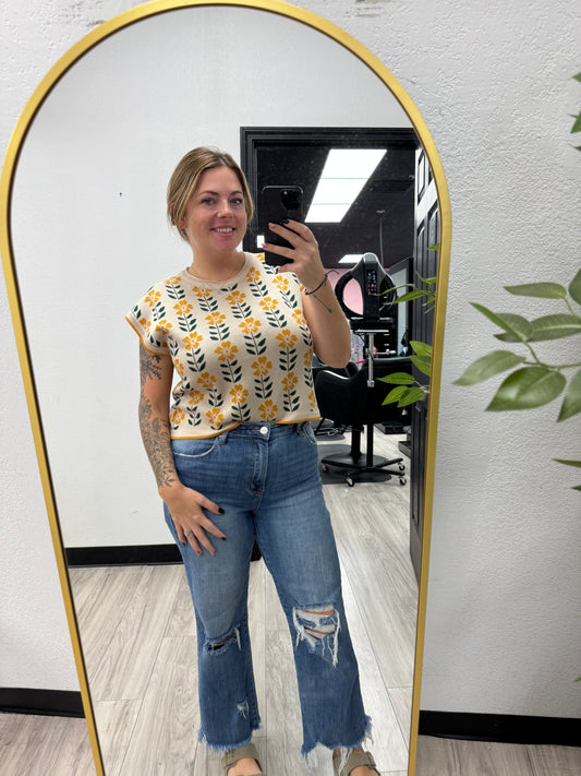 Retro Floral Top