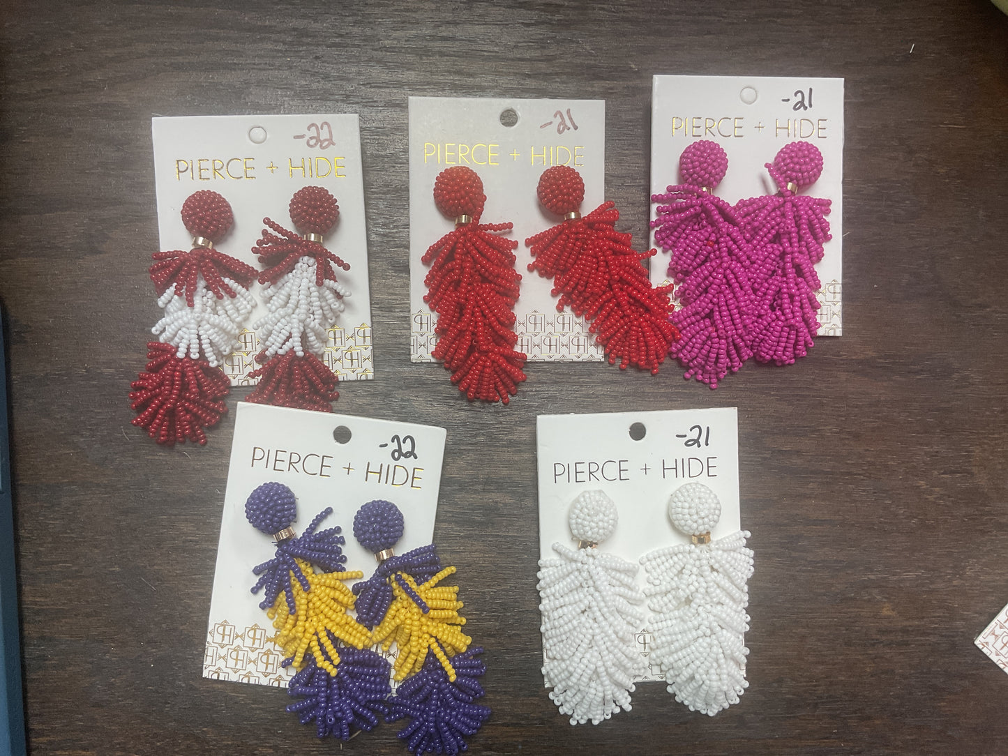 Multi Colored Tassel Earrings