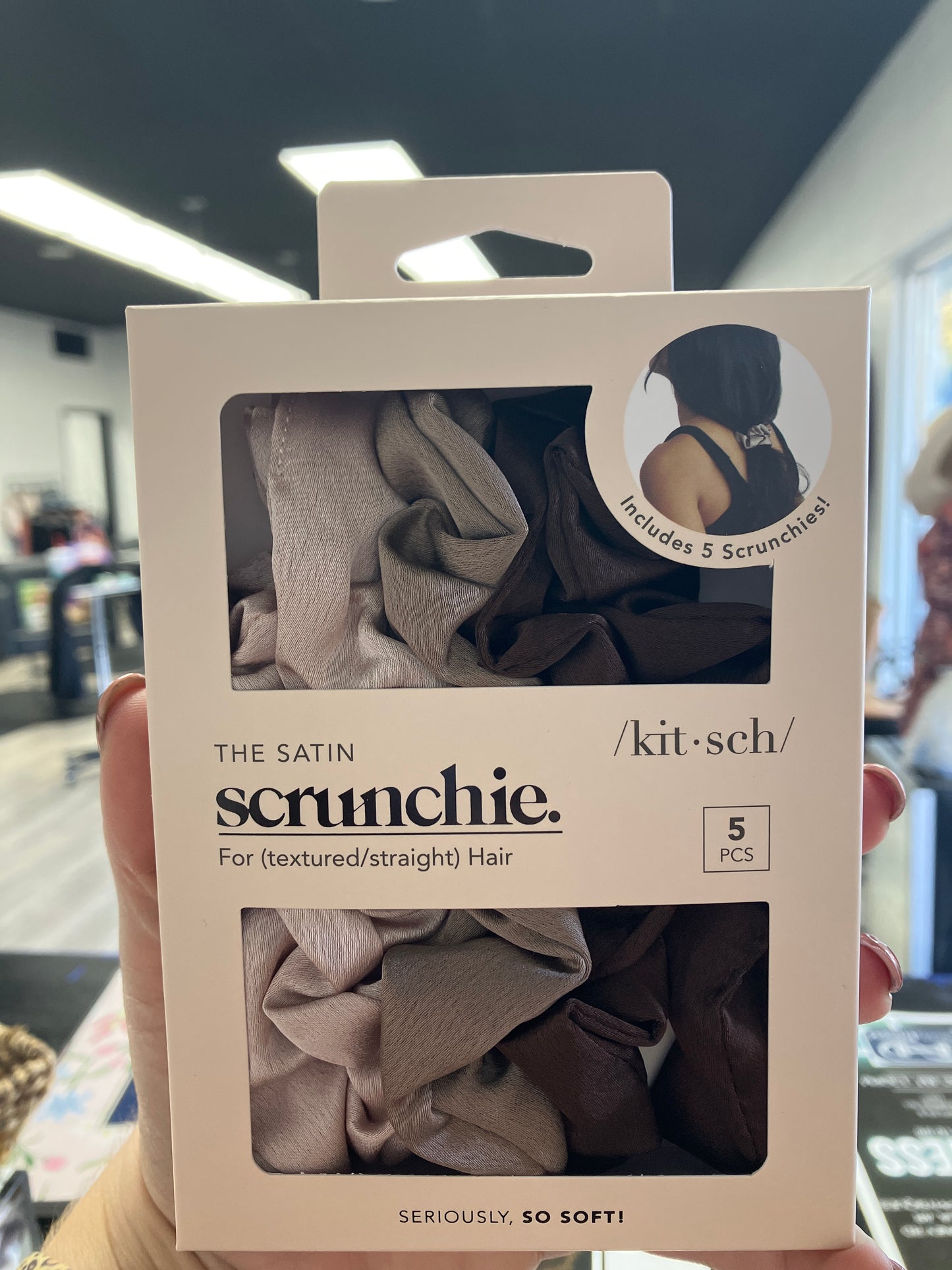 Satin Scrunchie 5 pack